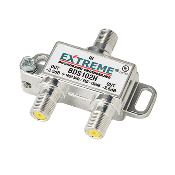 Extreme 2 Way HD Digital 1Ghz High Performance Coax Cable Splitter BDS102H